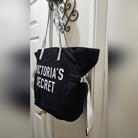 Victoria's Secret Black and White Tote EUC - Picture 5 of 16